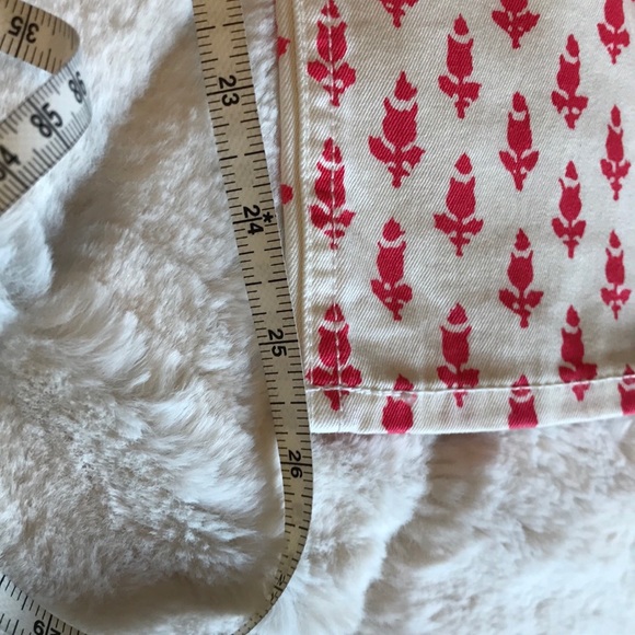 JCREW Matchstick Cropped Pants, tulip print, EUC. - Picture 6 of 7